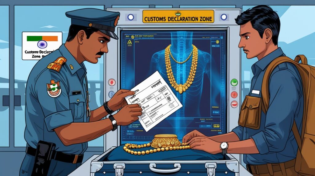 Indian Customs Gold Check Process at Airport